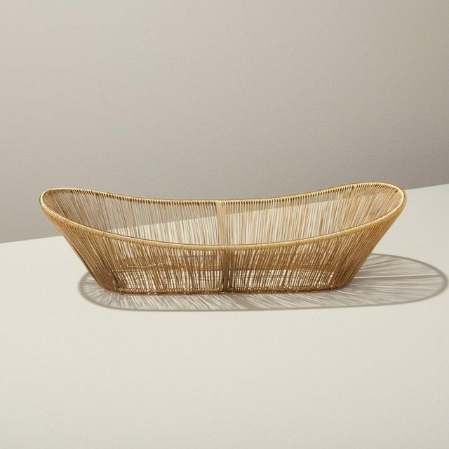 Gold Rhythm Oval Wire Basket