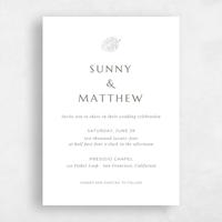 White Wedding Invitation - Morelos Classic