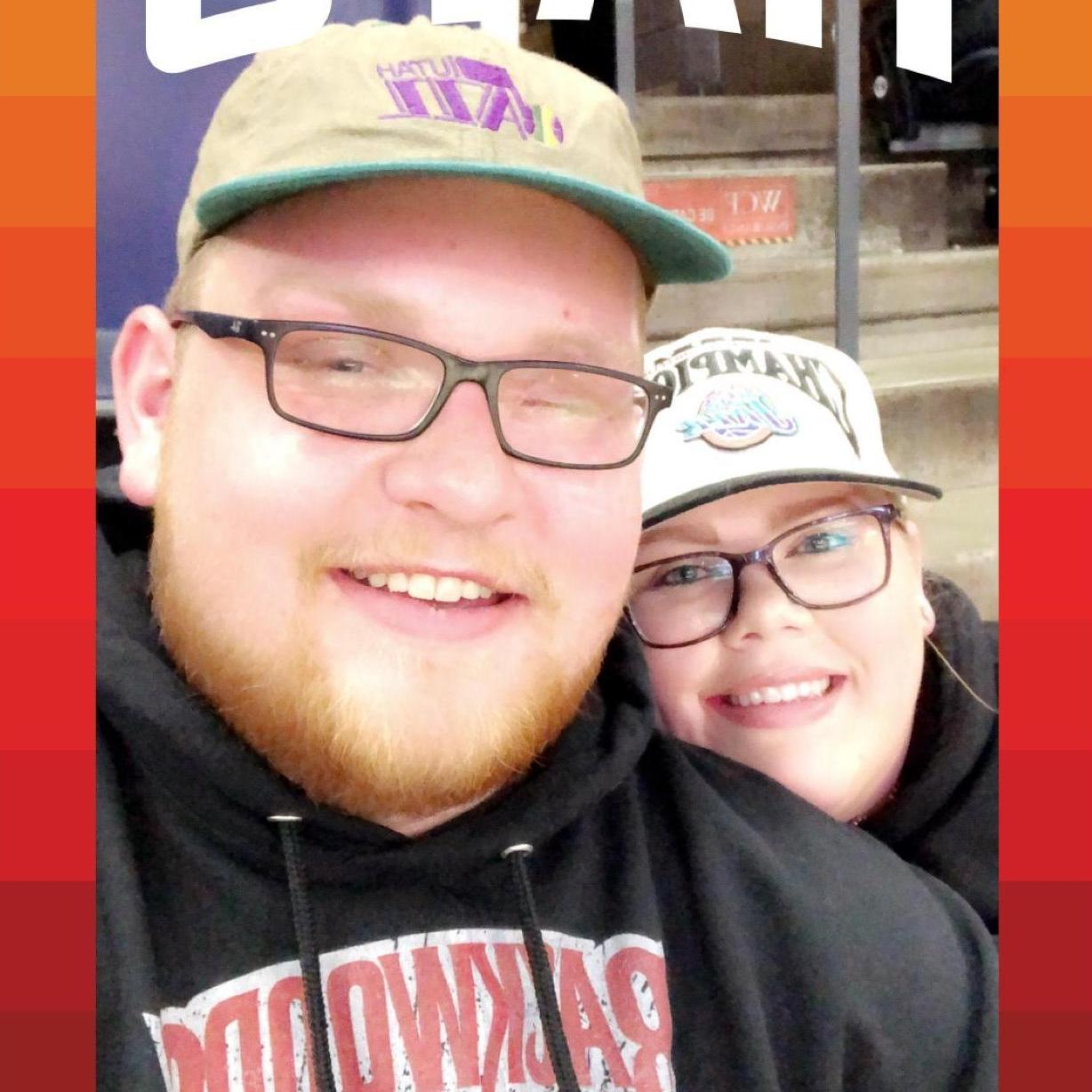 At our very first Jazz game together!