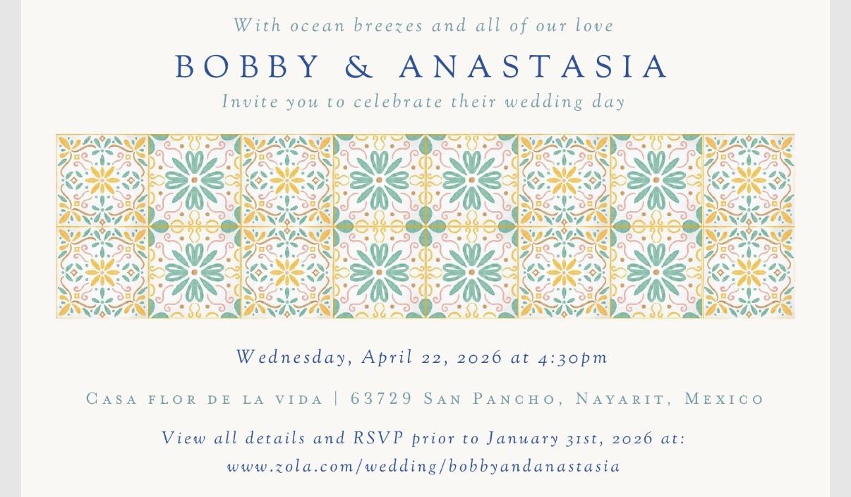 The Wedding Website of Anastasia Young and Bobby Everett