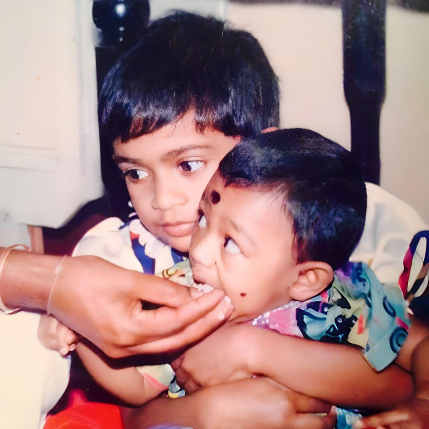 One half of our 'Big Sibling' club! Prash and her younger brother, Kratheesh, back in the day.