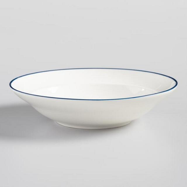 Navy Blue Rim Bowls Set of 6