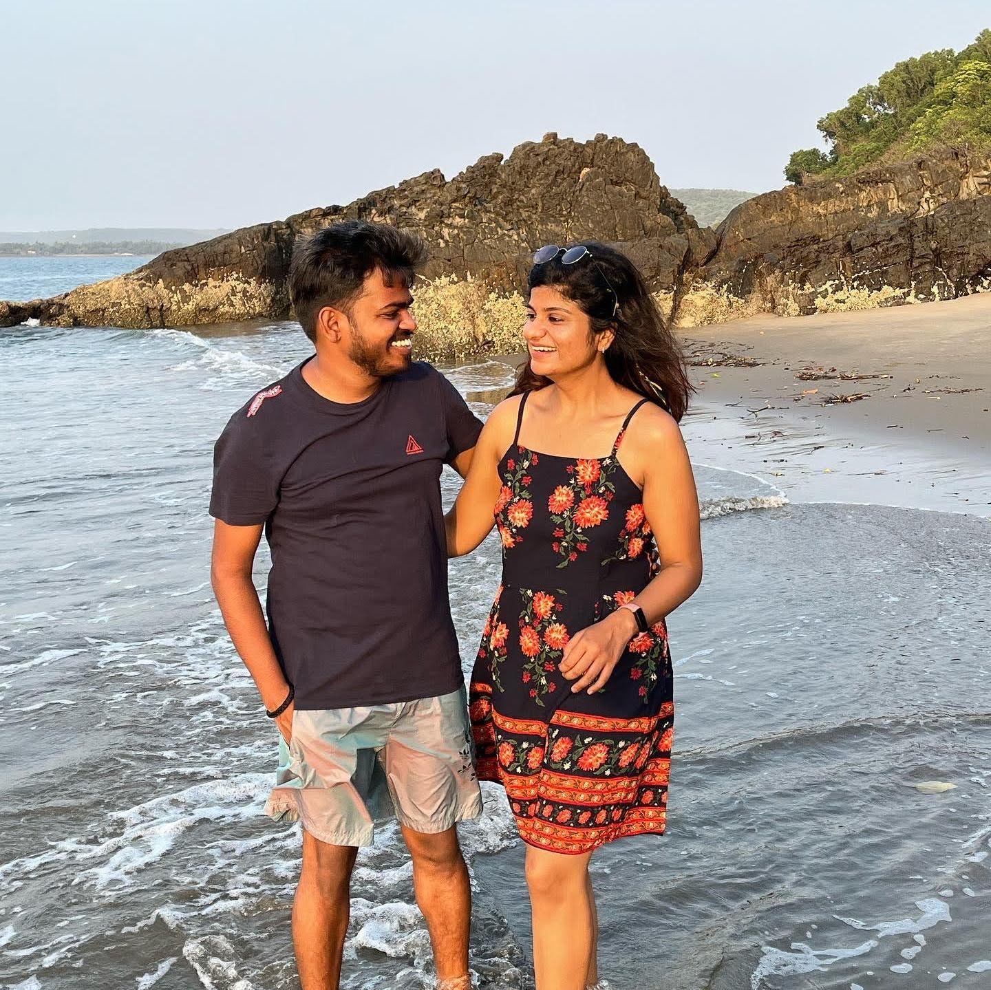 A Goa sunset and a blush I just couldn't hide. ✨