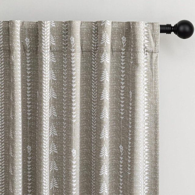 MEETSKY Taupe Blackout Curtains 84 inch Length - for Bedroom Living Room 95% Room Darkening Patterned Boho Farmhouse Khaki Tan Thermal Insulated Drapes, Back Tab, 50" Wide Each Panel, 2 Panels