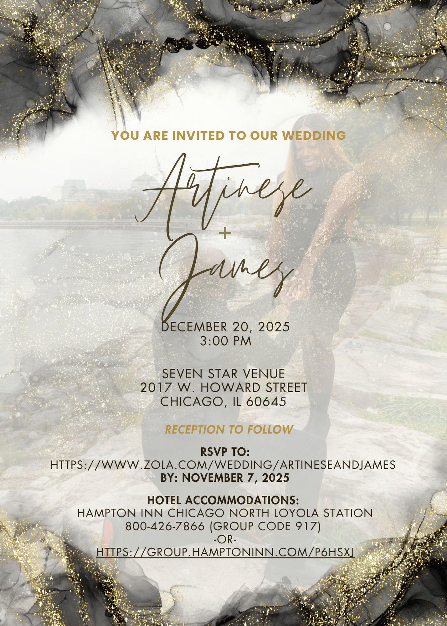 The Wedding Website of James Thomas and Artinese Myrick
