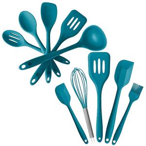 StarPack Home - StarPack Value Bundle 0030 - Premium 5-Pc Silicone Kitchen Utensils (10.6") and Premium 5-Pc Silicone Baking Utensils (10.6") - Teal Blue