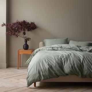 Organic Crinkled Percale Duvet Cover