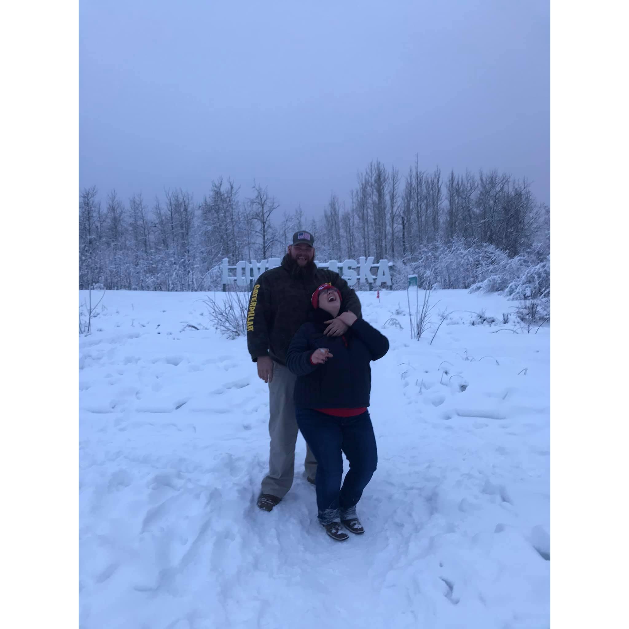 Our first photo together