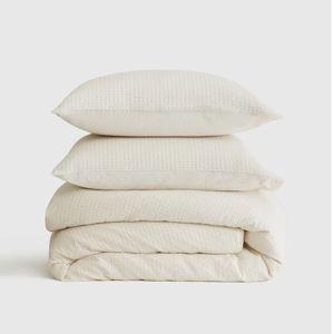 Organic Luxe Honeycomb Duvet Cover Set in Undyed