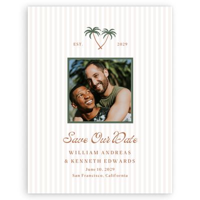 Green Wedding Digital Save the Date - Marquesas Photo
