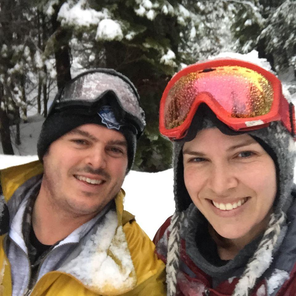 Teaching Joe how to cross country ski