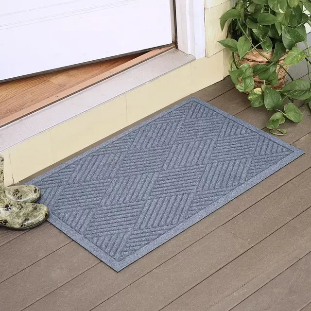 Weather Guard™ Diamonds 23-Inch x 35-Inch Door Mat in Bluestone