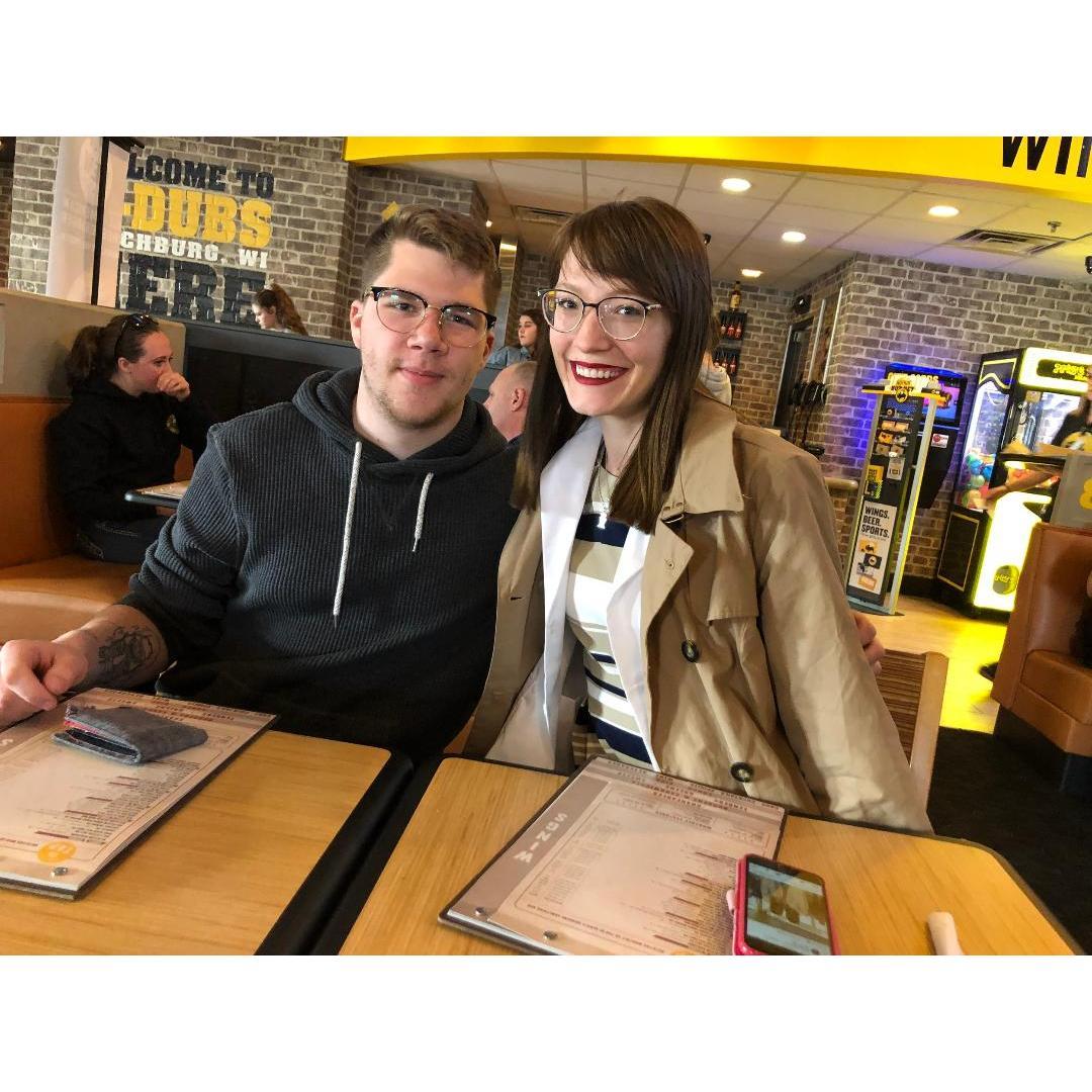 Celebrating at buffalo wild wings