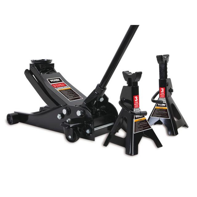 Torin Black Steel Hydraulic Jack Stand