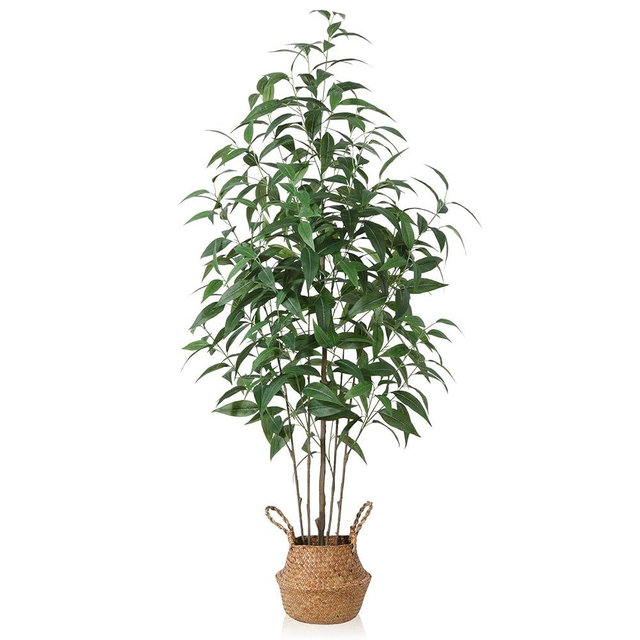 Ferrgoal Artificial Eucalyptus Tree,5Ft Tree Fake Plant in Pot for Home and Office Decor,Potted Faux Plants Tall Artificial Trees for Indoor