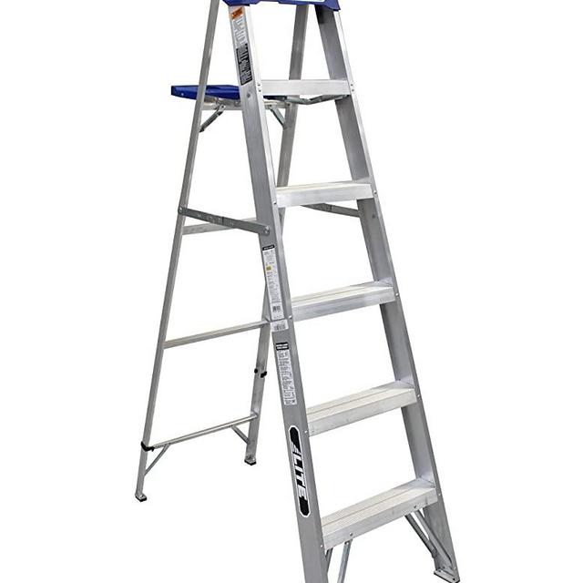 Lite-On 6' Aluminum Step Ladder, 250-Pound Capacity, Type I, LP-2111-06