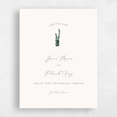 Beige Wedding Save the Date - Stanley Portrait
