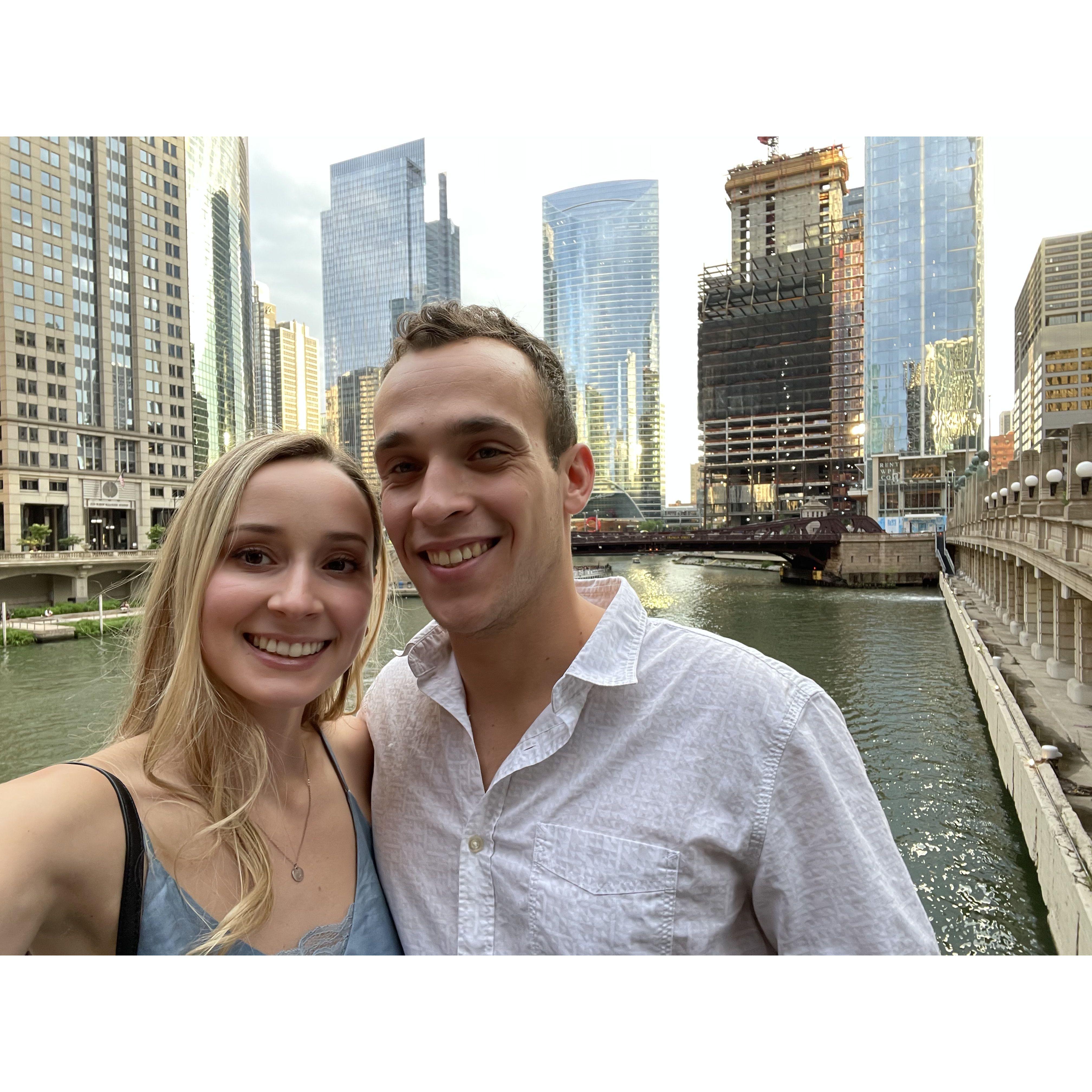 First time in Chicago together, summer 2021