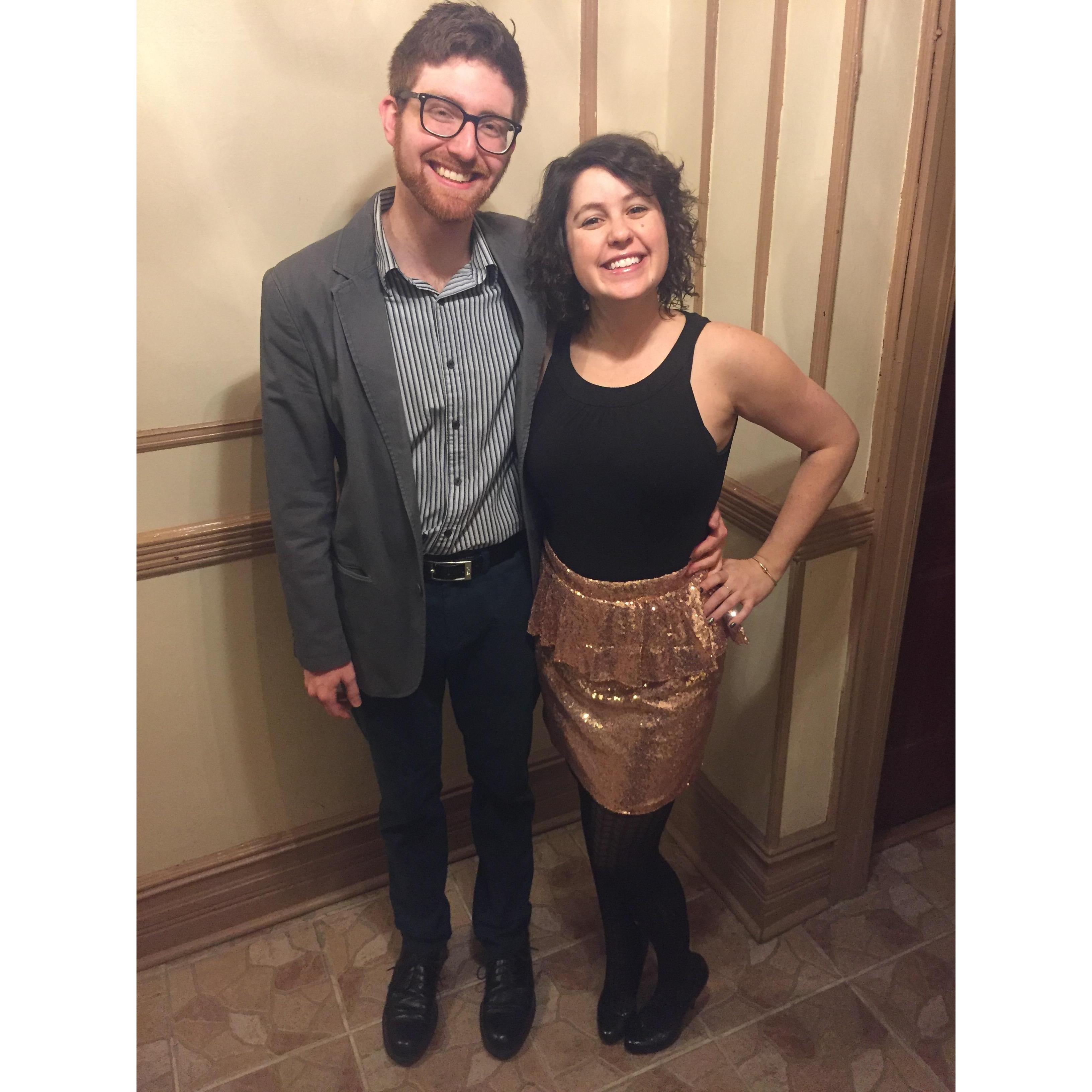 All dressed up to celebrate Rachel's birthday