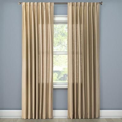 Natural Solid Curtain Panel Natural (54"x84") - Threshold™