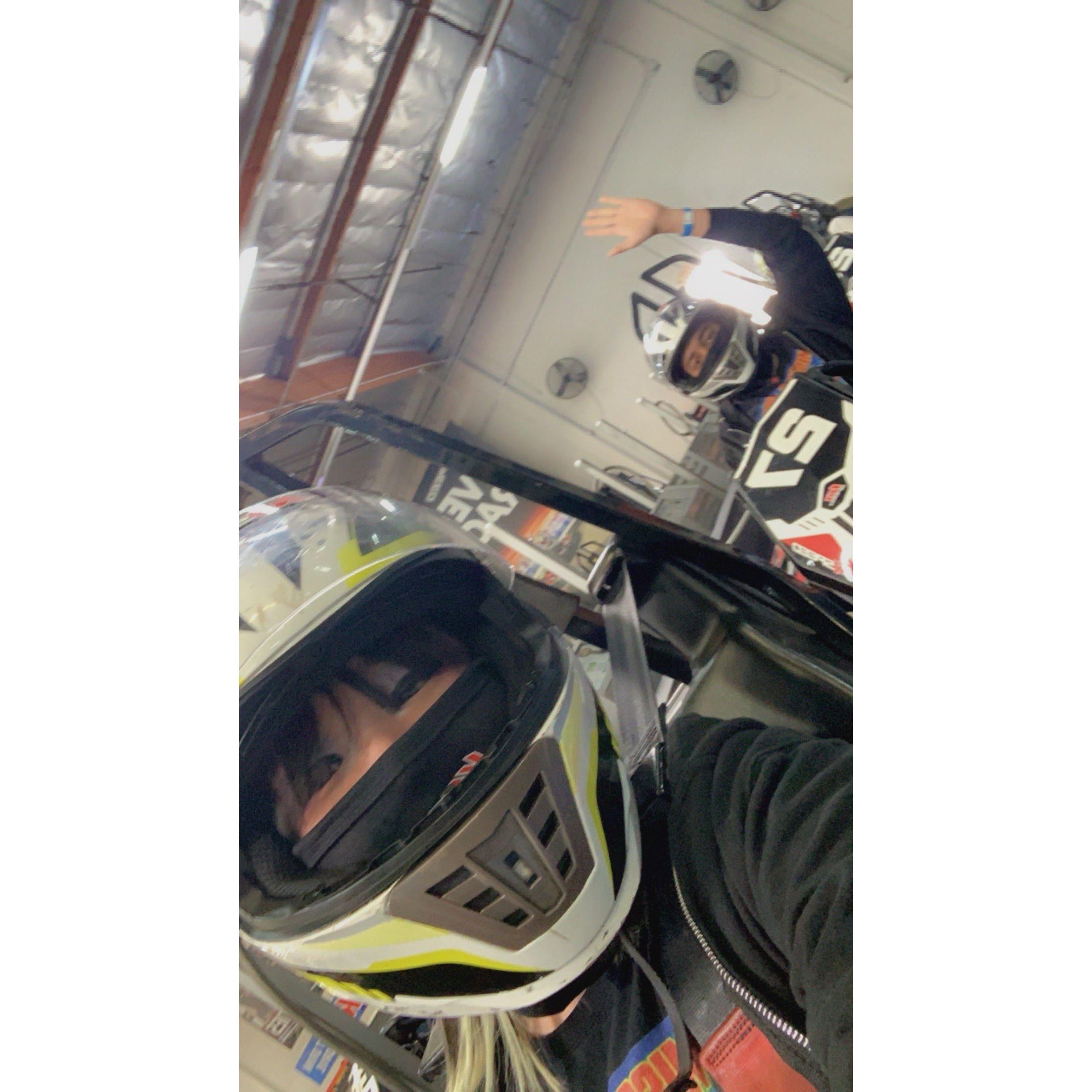 We love to do fun things like go karting!