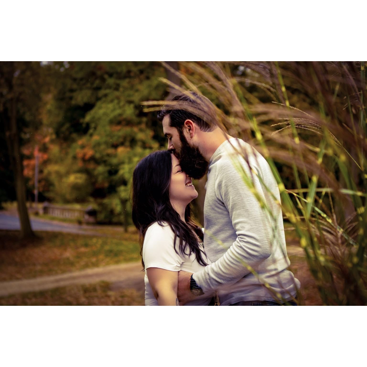 It rained the day of our engagement shoot, but that didn't stop us. The photos came out beautifully