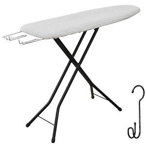 Ironing Board with Iron Rest, Iron Board with 3 Layers Extra Thick Cover, Compact and Space Saver Foldable Ironing Board, Adjustable Height, Easy Storage with Smart Hanger and Lightweight Design