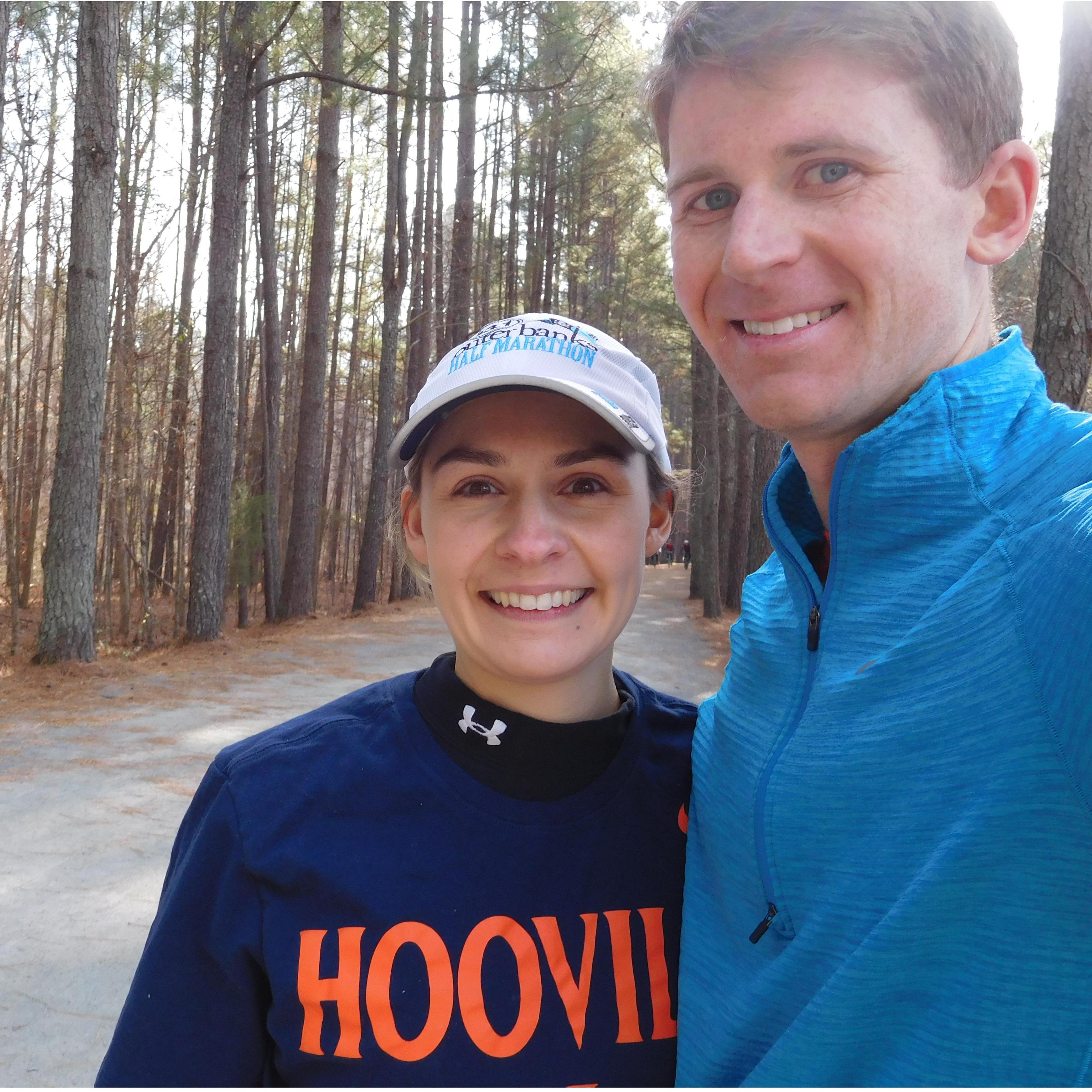 Training run and cycle on the Tobacco Road Marathon Course