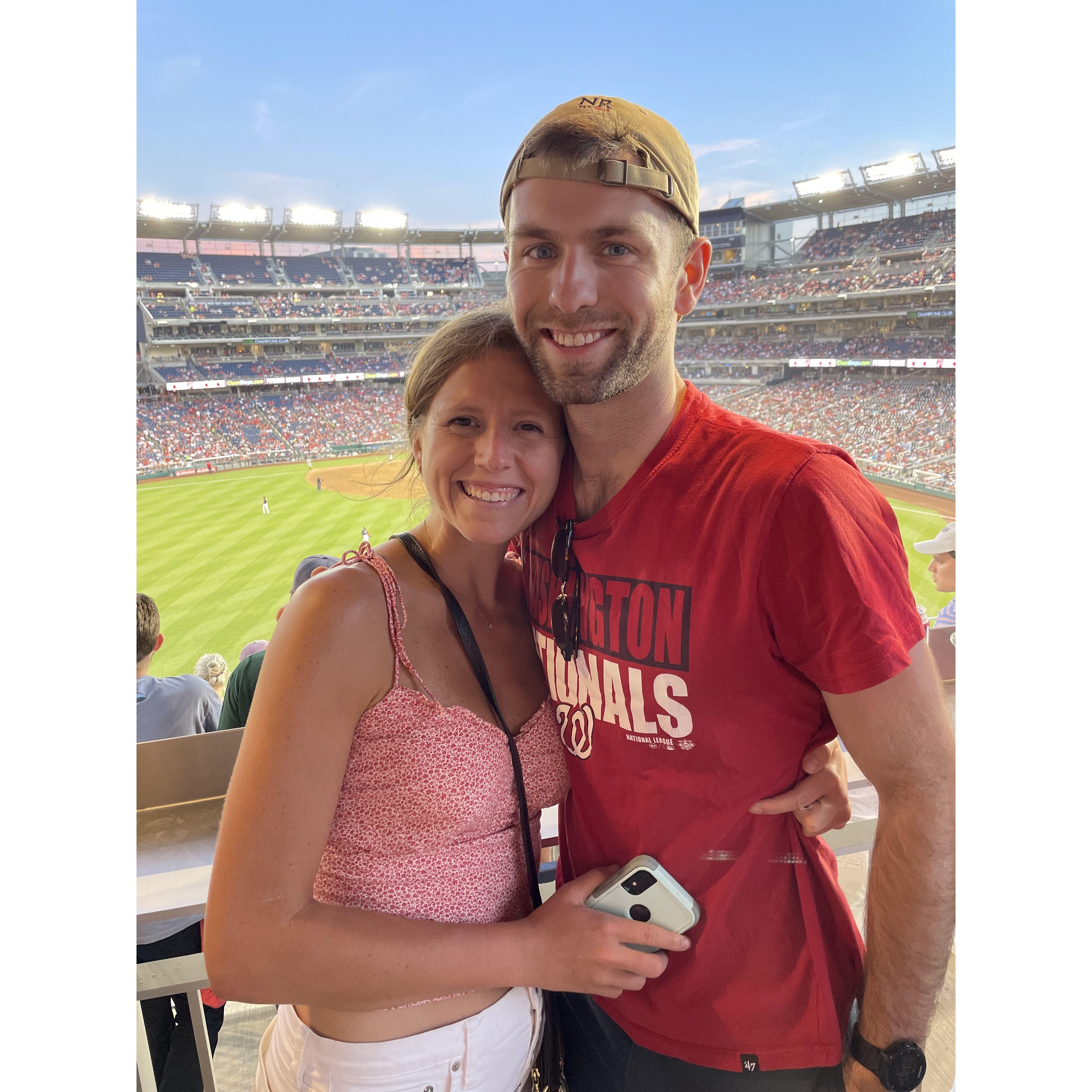 At our first Nats game together