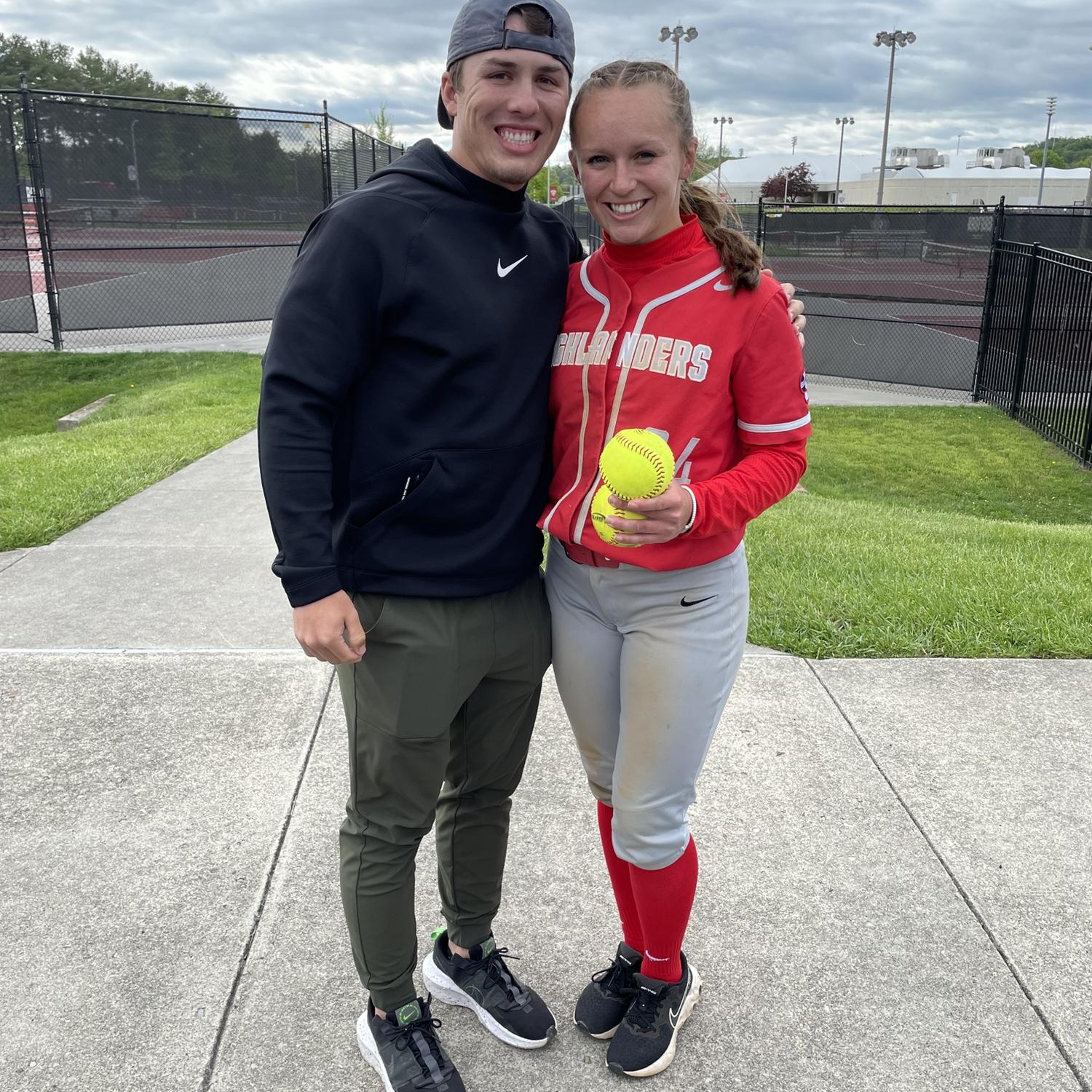 May 2022 - Logan made it to Hannah's last home series at Radford University. Hannah hit 2 homeruns!