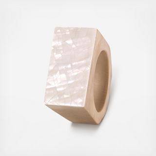 Cracked Shell Napkin Ring, Set of 4