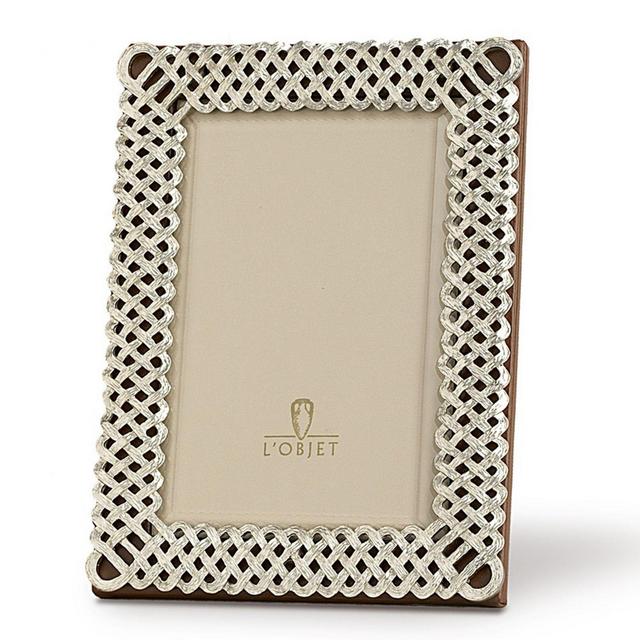 L'Objet "Platinum Braid" Frame, 5" x 7"