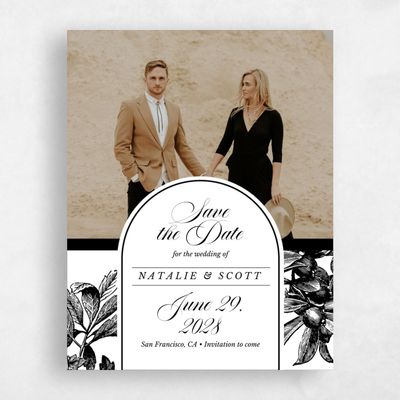 Black Wedding Save the Date - Ridgemoor Portrait