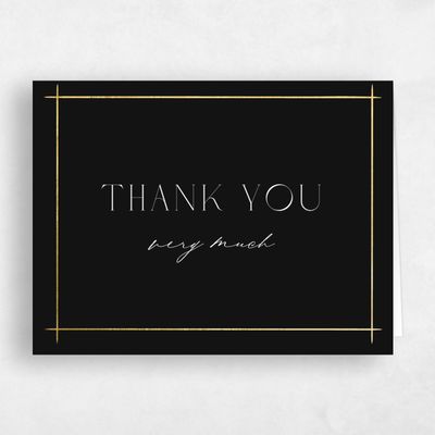Multi-Colored Wedding Thank You - Mecca Landscape Foil