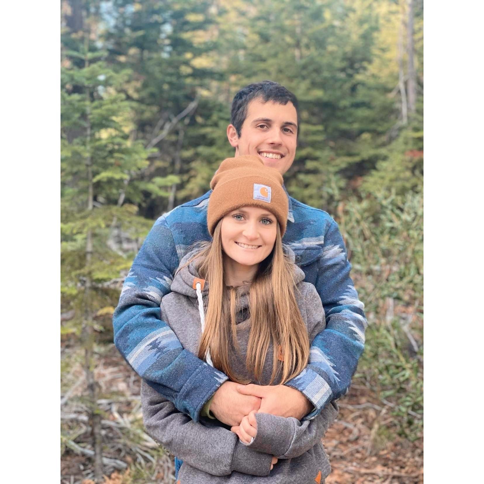 Christmas tree hunting at the end of the year with family and friends