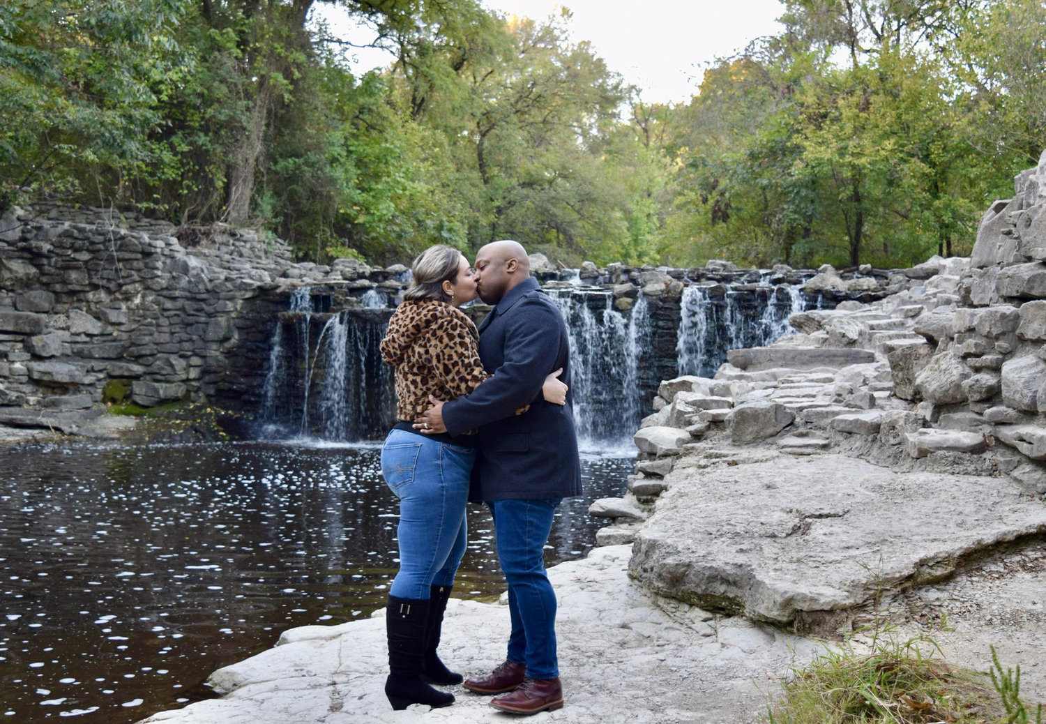 Prairie Creek Park Engagement Photo