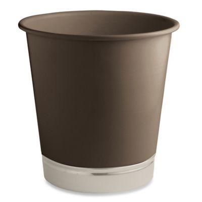 InterDesign® York Wastebasket in Matte Brown