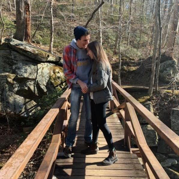 Exploring the parkway together. Just up the road is where we said "I love you" for the first time.