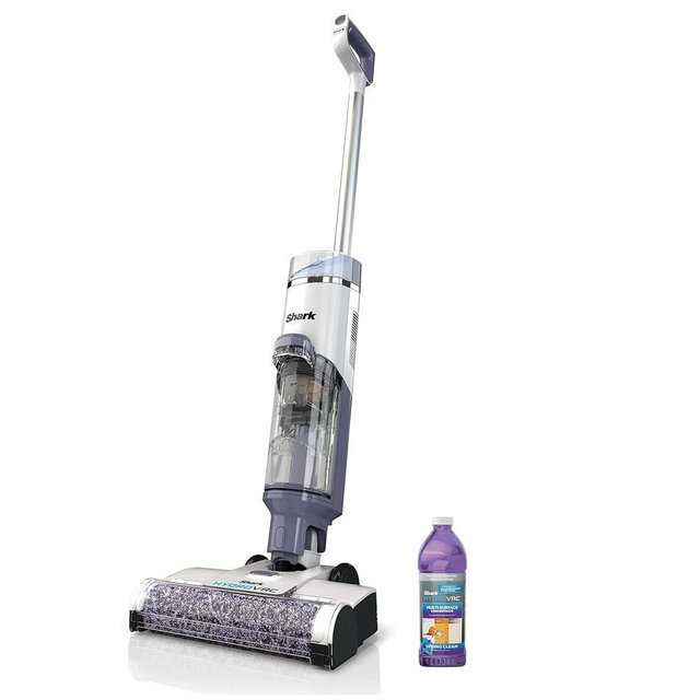 SHARK HydroVac Cordless Pro 3-in-1 Vacuum, Mop & Self-Cleaning System with Brushroll* for Multi-Surface Cleaning, For Sealed Hard Floors (HydroVac + Multi-Surface Cleaning Solution) (Renewed)