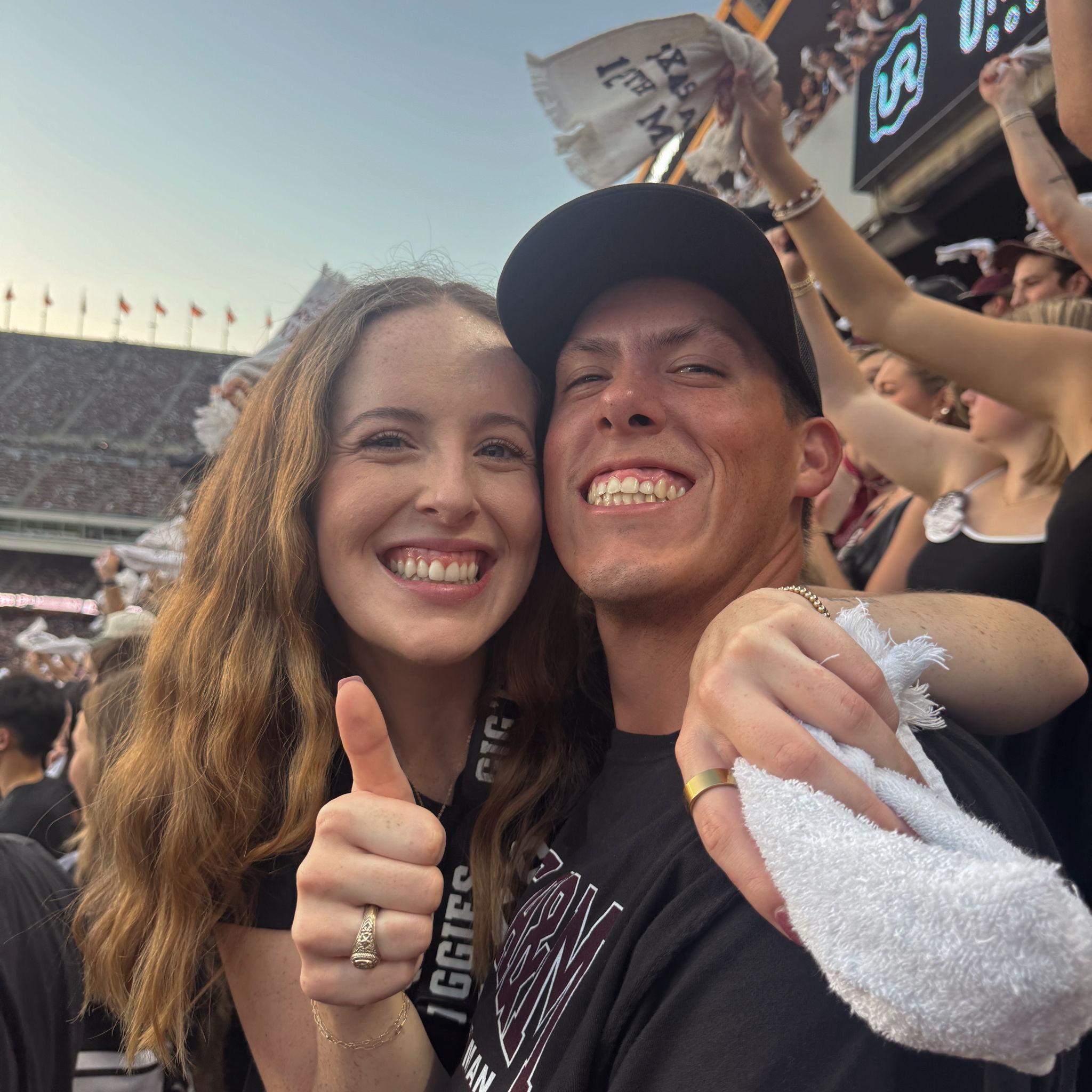 Luke's first A&M blackout game - Indoctrinating him into the cult!