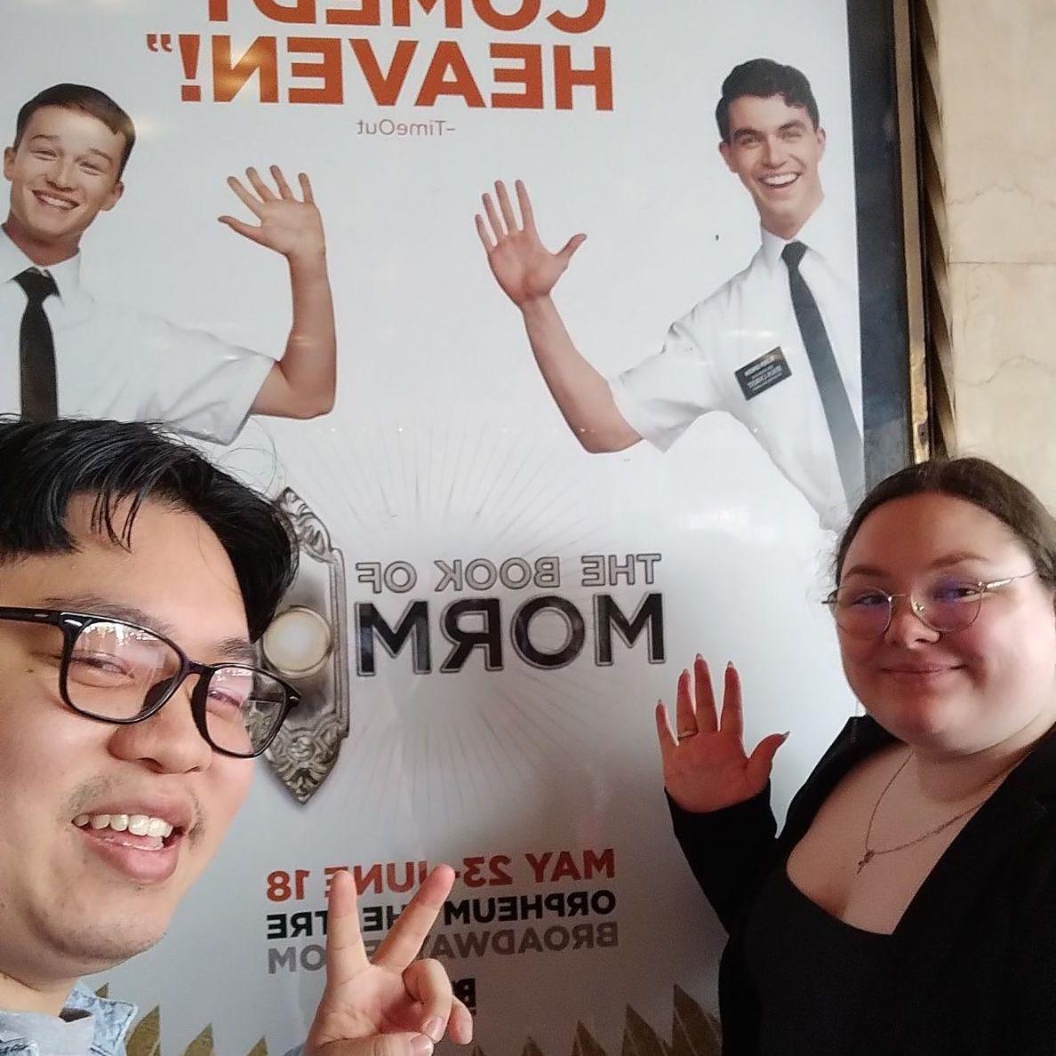 Theater is kind of our thing. At Book of Mormon in SF.