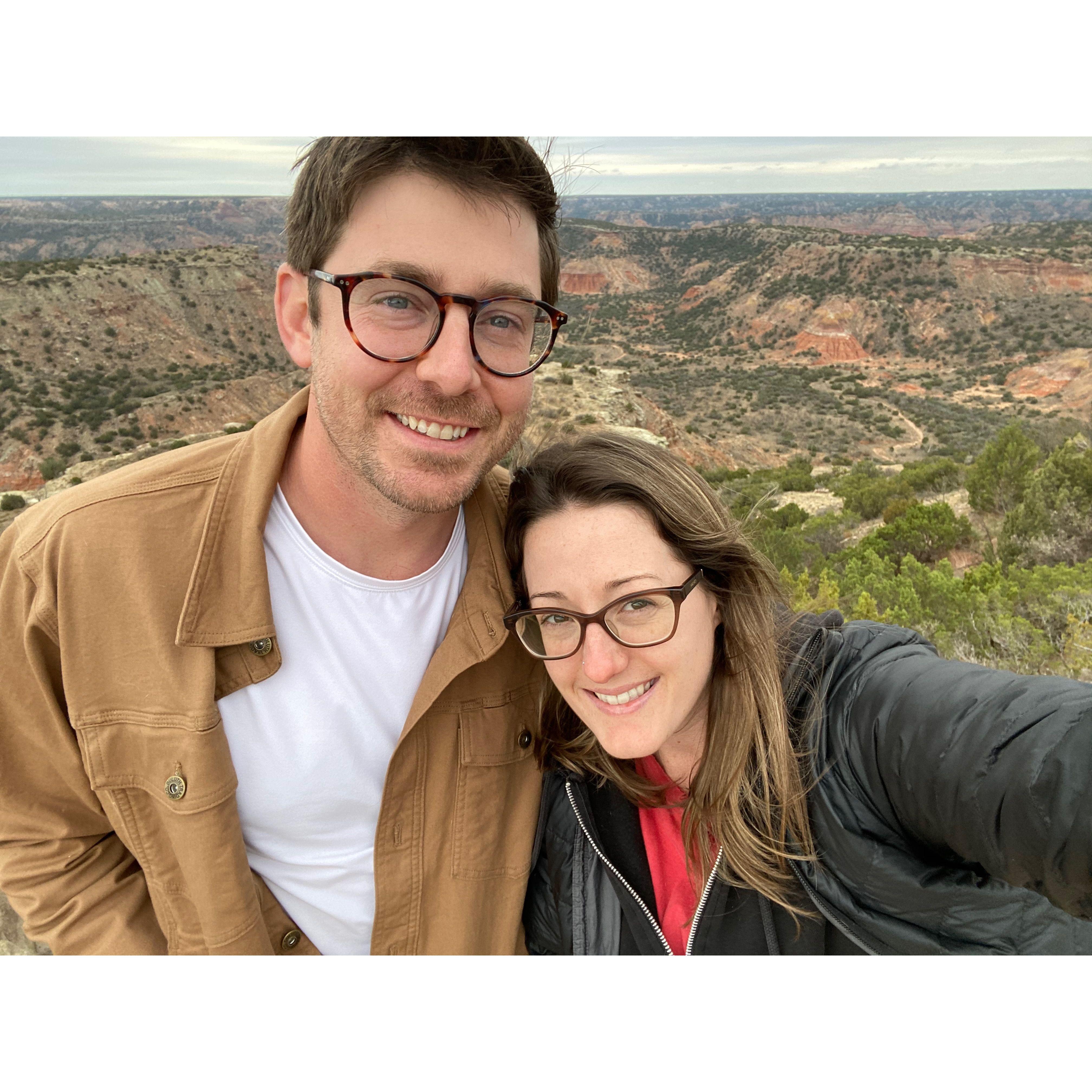 Passing through Palo Duro Canyon, on our way to Thanksgiving in Dallas! We spent a couple nights before this camping, and Josh tried his hand at pheasant hunting.