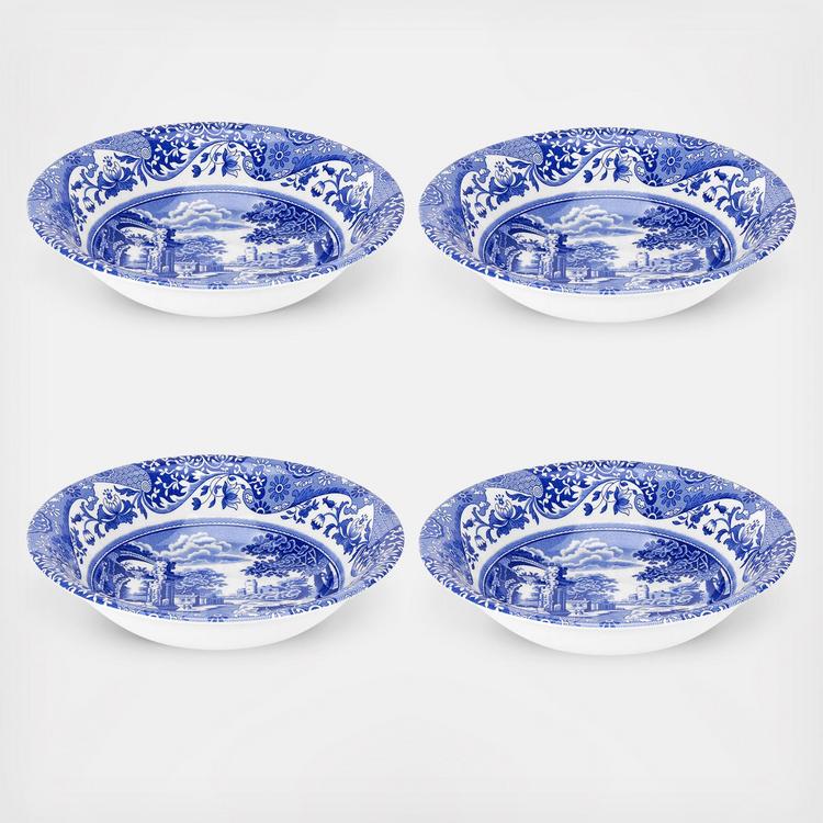 Blue Italian Set of 4 Small Cereal Bowls