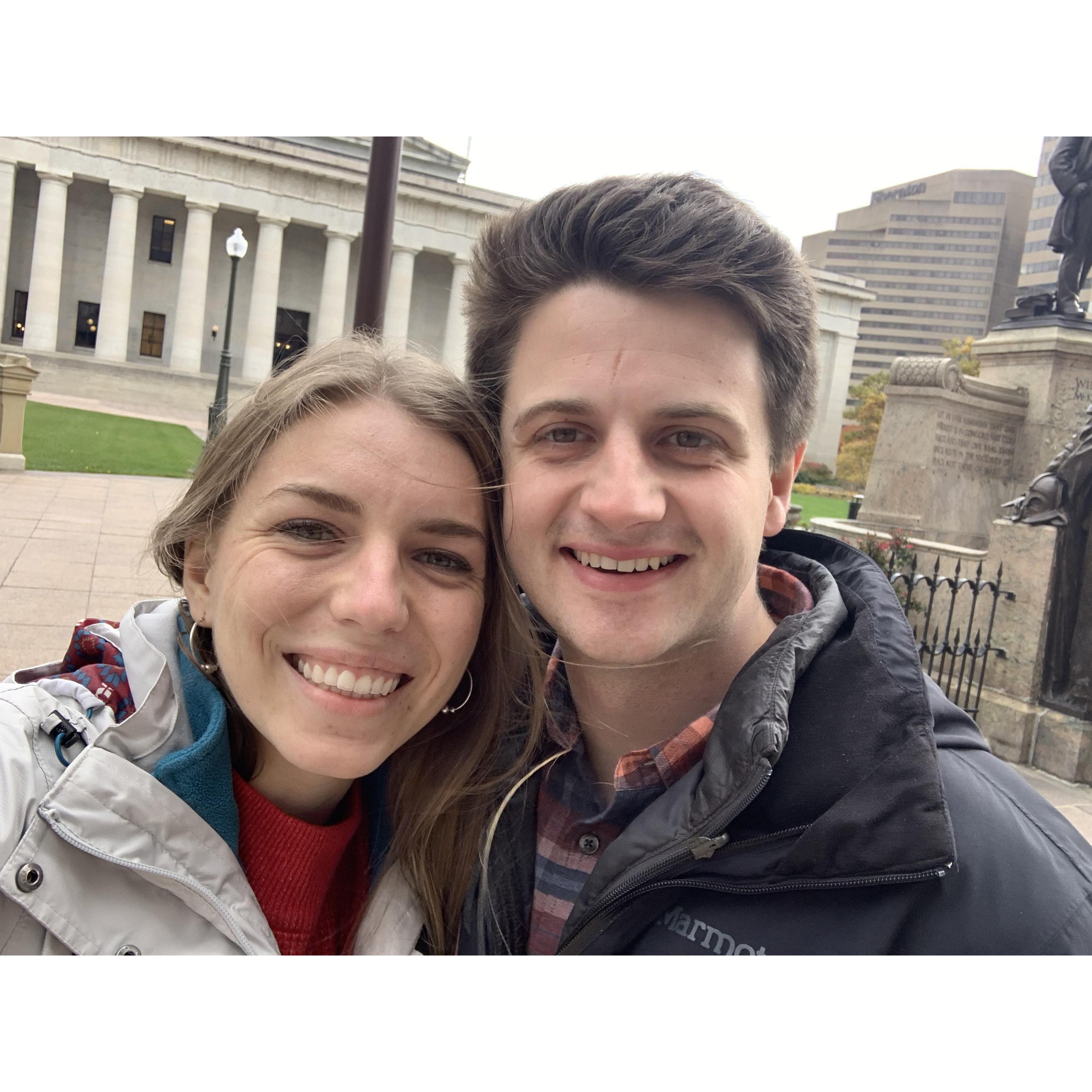 Patricia visited Ohio several times during the school year while she finished her MPA at BYU and Elijah started his PhD at The Ohio State
