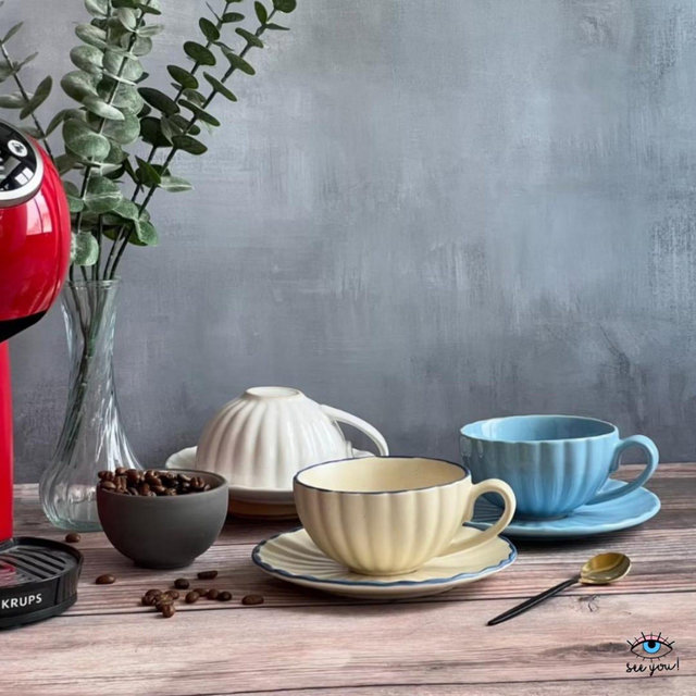 Coffee mug with saucer, ceramic cup with saucer, cappuccino cup, cappuccino cup with saucer,mug and saucer set, coffee mug and saucer,