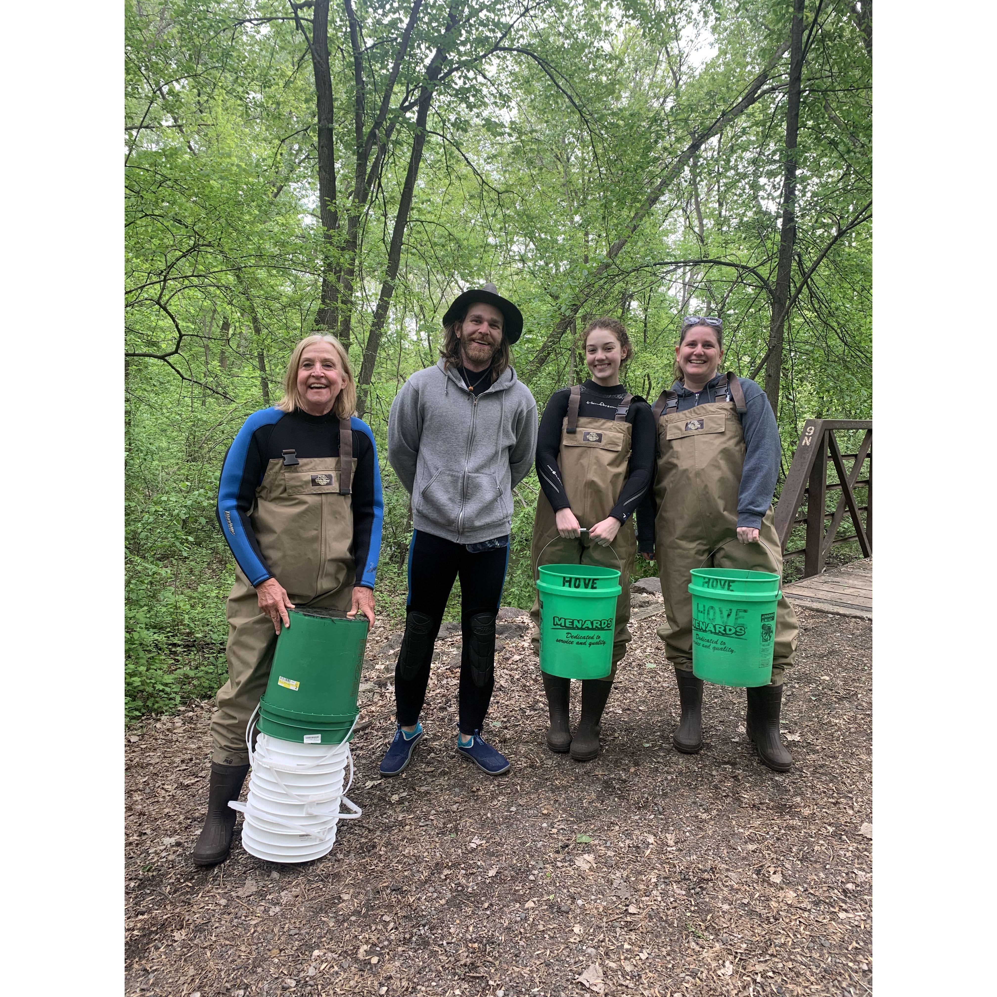 Going out to the creek with our Mussel Crew!