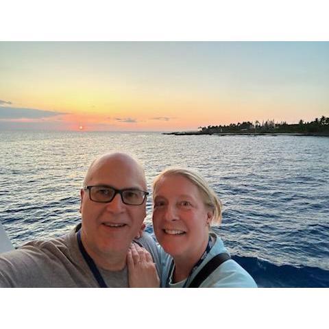Enjoying the sunset in Dominican Republic.