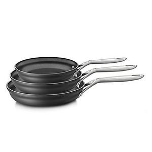 Zwilling J.A. Henckels Motion Nonstick Hard-Anodized 3-Piece Fry Pan Set, Grey