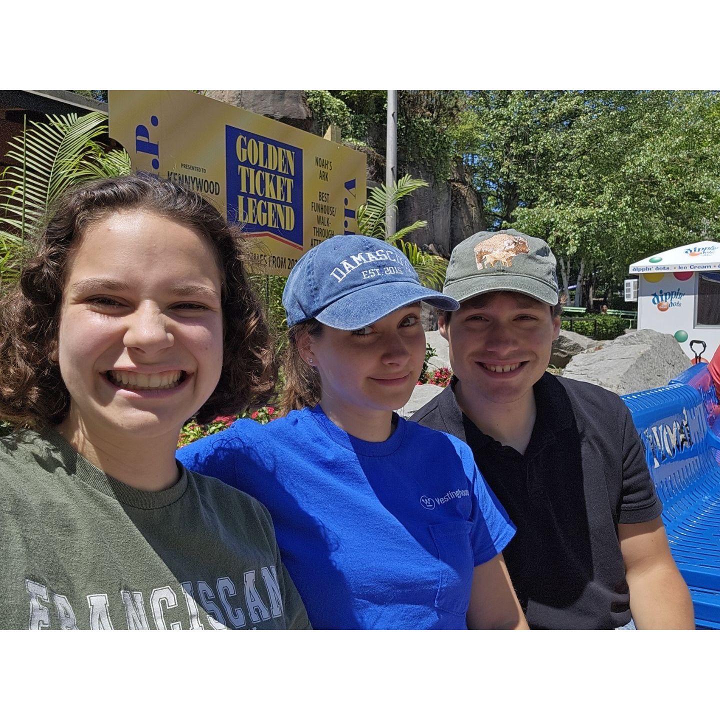 family trip to Kennywood where Owen asked Helen's dad for her hand In marriage!