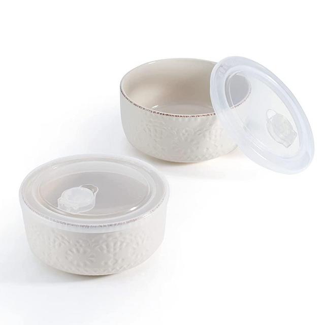 Pfaltzgraff Chateau Storage Bowls, 6 inch, Cream